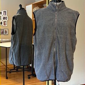 BOGO - Izod Gray Fleece Vest Excellent L